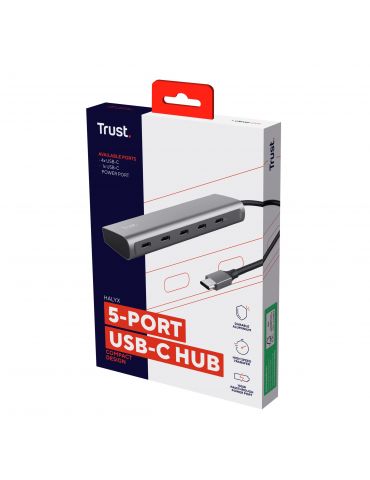 Trust Halyx USB 3.2 Gen 1 (3.1 Gen 1) Type-C Argint