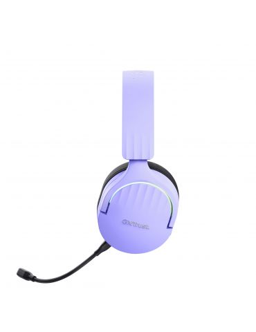 Trust GXT 491P FAYZO Căști Prin cablu & Wireless Bandă de fixare pe cap Gaming USB Tip-A Bluetooth Negru, Purpuriu