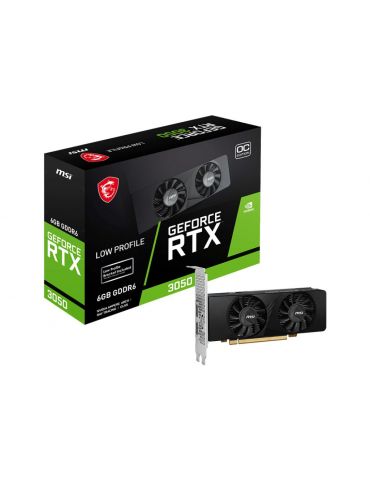 MSI GEFORCE RTX 3050 LP 6G OC plăci video NVIDIA 6 Giga Bites GDDR6 - Tik.ro
