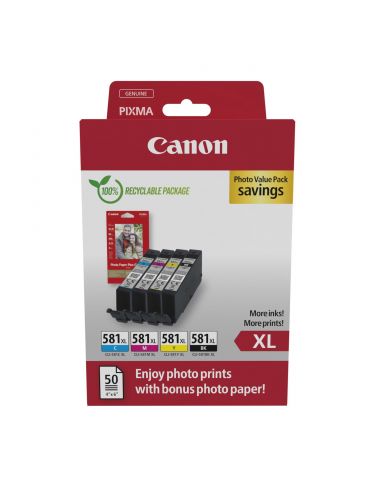 Canon 2052C006 cartușe cu cerneală 4 buc. Original Productivitate Înaltă (XL) Negru, Cyan, Magenta, Galben - Tik.ro