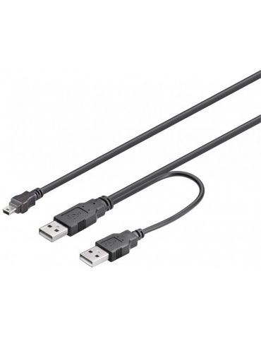 Cablu USB 2.0 2x A tata -... - Tik.ro