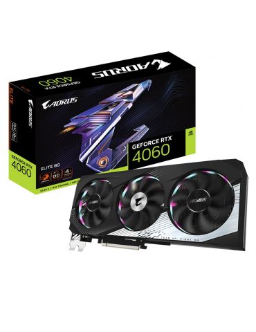 Gigabyte AORUS GeForce RTX 4060 ELITE 8G NVIDIA 8 Giga Bites GDDR6 - Tik.ro