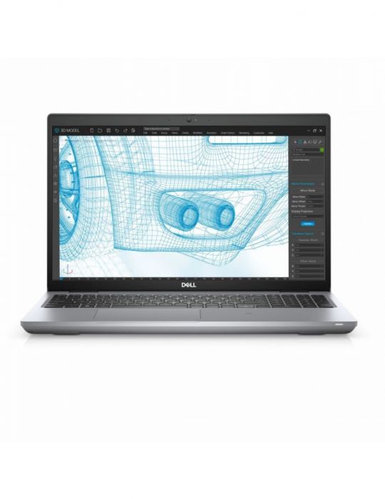 Laptop Dell Precision 3561, Intel Core i7-11850H, 15.6inch, RAM 16GB, SSD 512GB, nVidia T600 4GB, Linux, Grey Dell - 1