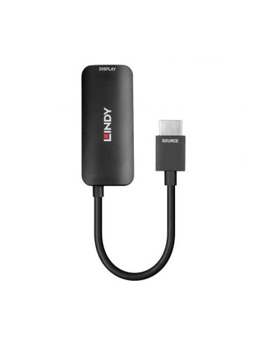Lindy 38329 adaptor pentru cabluri video 0,157 m HDMI Tip A (Standard) DisplayPort Negru
