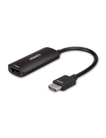 Lindy 38329 adaptor pentru cabluri video 0,157 m HDMI Tip A (Standard) DisplayPort Negru