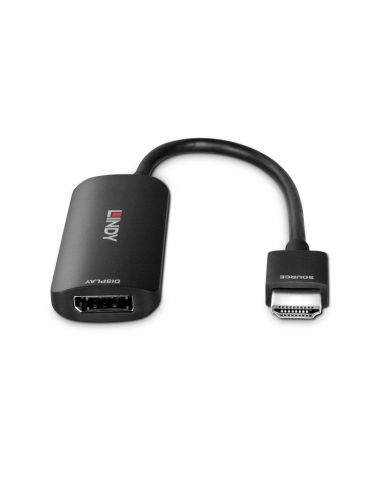Lindy 38329 adaptor pentru cabluri video 0,157 m HDMI Tip A (Standard) DisplayPort Negru