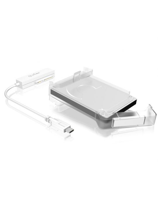 ICY BOX IB-AC703-C Cutie protecție HDD SSD Translucid, Alb 2.5"