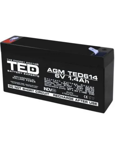 Acumulator TED AGM VRLA, 6V... - Tik.ro