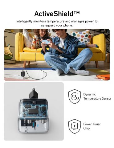 Anker 312 Charger Căști, Căști, Smartphone, Ceas smart, Tabletă Negru AC De interior