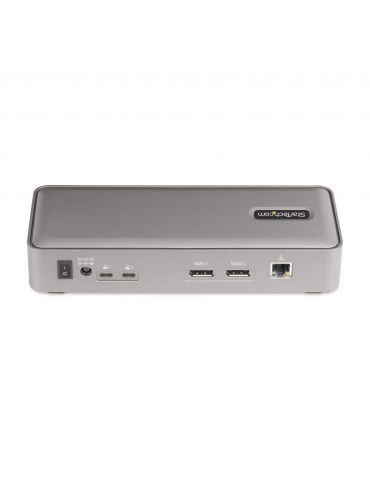 StarTech.com 129UE-USBC-KVM-DOCK switch-uri pentru tastatură, mouse și monitor (KVM) Argint