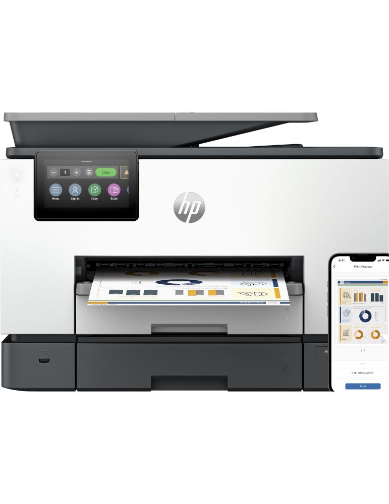Touch Table Computers HP OfficeJet Pro Imprimantă 9130b All-in-One, Color, Imprimanta pentru Firme mici şi medii, Imprimare,copiere,scanare,fax,