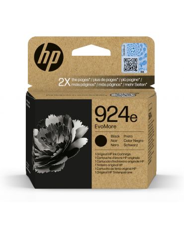HP 924e EvoMore Black Original Ink Cartridge cartușe cu cerneală 1 buc. Negru