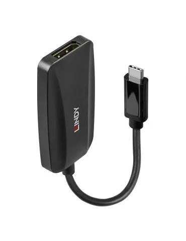 Lindy 43337 adaptor pentru cabluri video 0,13 m USB tip-C DisplayPort Negru - Tik.ro