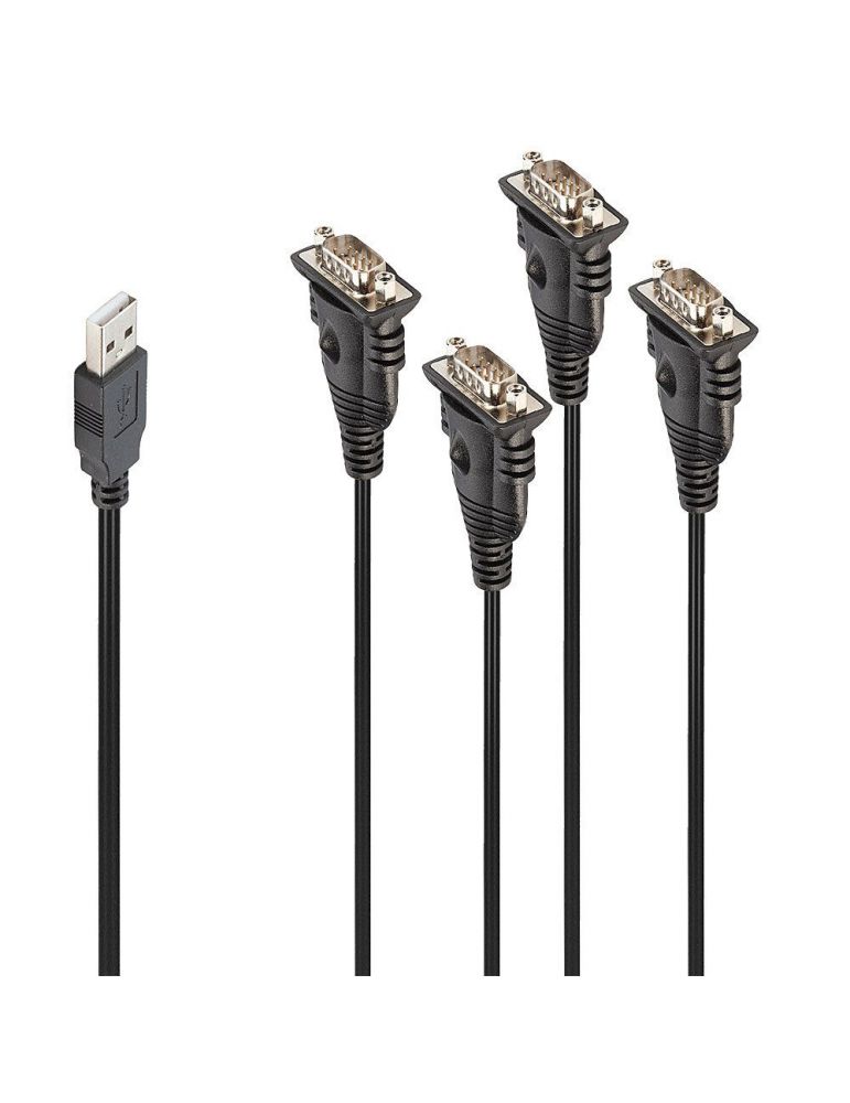 Lindy 42675 cabluri seriale Negru 0,94 m USB Tip-A DB-9