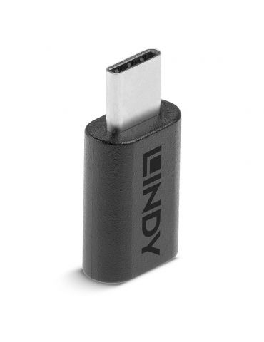 Lindy 41896 adaptor mufă cablu USB-C Micro-B Negru - Tik.ro