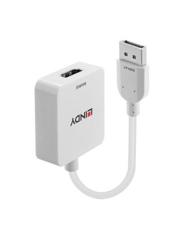 Lindy 38303 adaptor pentru cabluri video 0,095 m HDMI Tip A (Standard) DisplayPort Alb - Tik.ro