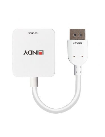 Lindy 38303 adaptor pentru cabluri video 0,095 m HDMI Tip A (Standard) DisplayPort Alb
