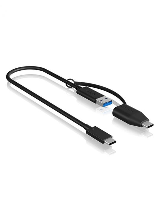 ICY BOX IB-CB033 cabluri USB 0,35 m USB 3.2 Gen 2 (3.1 Gen 2) USB C USB A Negru