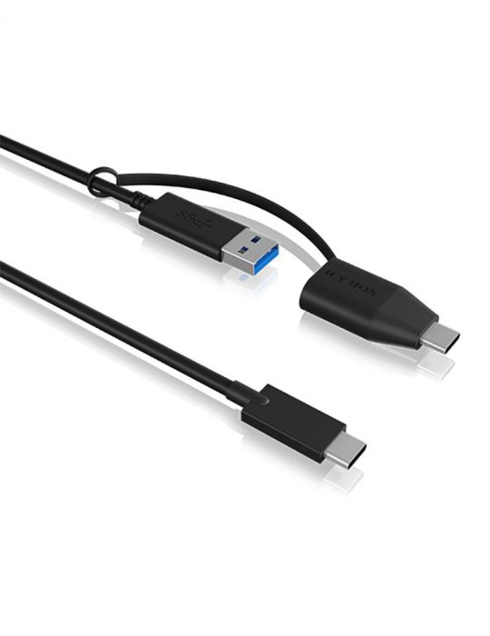 ICY BOX IB-CB033 cabluri USB 0,35 m USB 3.2 Gen 2 (3.1 Gen 2) USB C USB A Negru