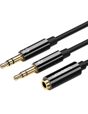Ugreen 20898 cablu audio 0,2 m 2 x 3.5mm 3.5mm Negru - Tik.ro