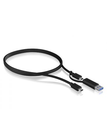 ICY BOX IB-CB031 cabluri USB 1 m USB 3.2 Gen 2 (3.1 Gen 2) USB A USB C USB C Negru - Tik.ro