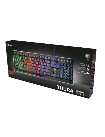 Trust GXT 860 Thura tastaturi USB QWERTY Englez Negru