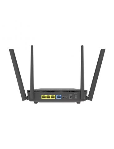 ASUS RT-AX52 AX1800 AiMesh router wireless Gigabit Ethernet Bandă dublă (2.4 GHz  5 GHz) Negru