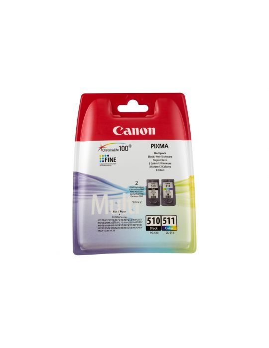Canon PG-510 CL-511 cartușe cu cerneală 2 buc. Original Productivitate Standard Negru, Cyan, Magenta, Galben