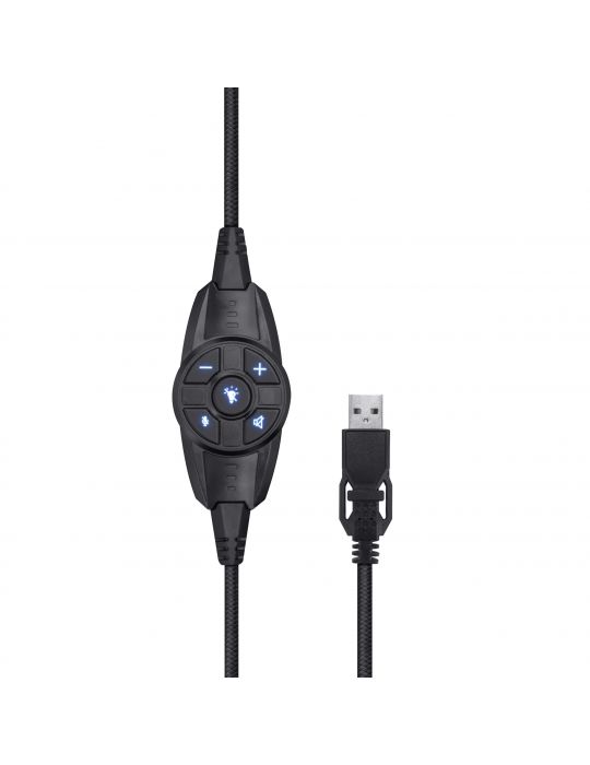 Trust GXT 450 Blizz RGB 7.1 Surround Căști Prin cablu Bandă de fixare pe cap Gaming USB Tip-A Negru