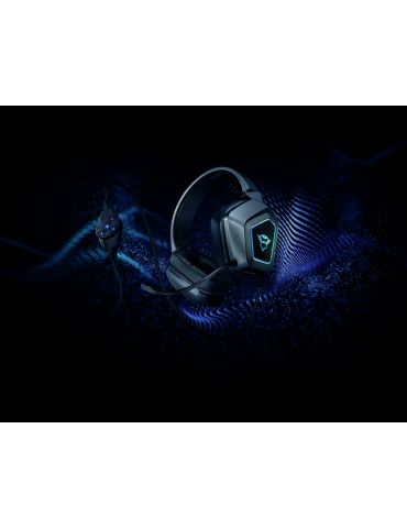 Trust GXT 450 Blizz RGB 7.1 Surround Căști Prin cablu Bandă de fixare pe cap Gaming USB Tip-A Negru