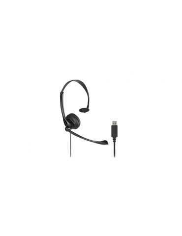 Kensington K80100WW cască audio & cască cu microfon Căști Prin cablu Bandă de fixare pe cap Birou Call center USB Tip-A Negru - Tik.ro