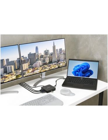 Kensington K32850WW stații de andocare și replicatoare de porturi pentru calculatoare portabile Prin cablu USB4 Negru