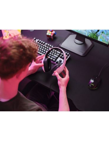 Trust GXT 415W Zirox Căști Prin cablu Bandă de fixare pe cap Gaming Alb