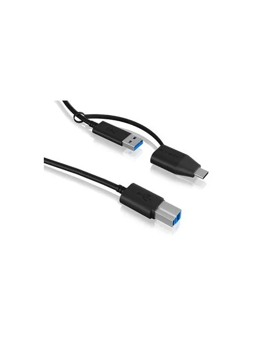 ICY BOX IB-CB032 cabluri USB 1 m USB 3.2 Gen 1 (3.1 Gen 1) USB B USB A Negru