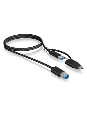ICY BOX IB-CB032 cabluri USB 1 m USB 3.2 Gen 1 (3.1 Gen 1) USB B USB A Negru