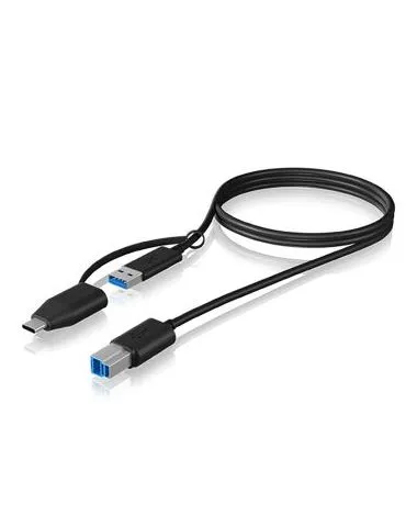 ICY BOX IB-CB032 cabluri USB 1 m USB 3.2 Gen 1 (3.1 Gen 1) USB B USB A Negru