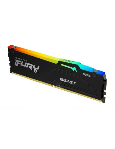 Kingston Technology FURY Beast RGB module de memorie 16 Giga Bites 1 x 16 Giga Bites DDR5 CCE - Tik.ro