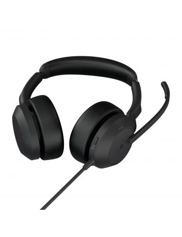 Jabra 25089-999-899 cască audio & cască cu microfon Căști Prin cablu Bandă de fixare pe cap Birou Call center USB tip-C Negru