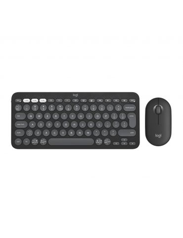 Logitech Pebble 2 Combo tastaturi Mouse inclus RF Wireless + Bluetooth QWERTY US Internațional Grafit - Tik.ro