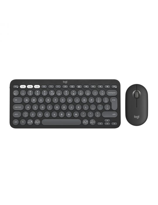 Logitech Pebble 2 Combo tastaturi Mouse inclus RF Wireless + Bluetooth QWERTY US Internațional Grafit