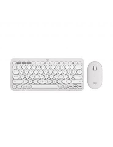 Logitech Pebble 2 Combo tastaturi Mouse inclus RF Wireless + Bluetooth QWERTY US Internațional Alb - Tik.ro