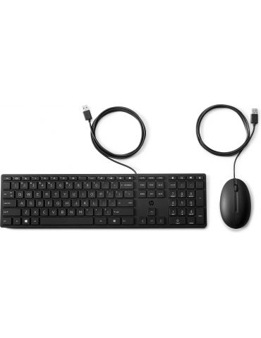 HP Mouse şi tastatură cu cablu 320MK pentru computer de birou - Tik.ro