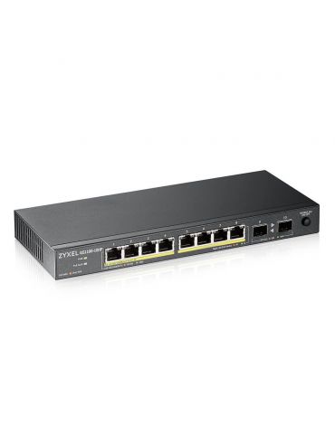 Zyxel GS1100-10HP v2 Fara management Gigabit Ethernet (10 100 1000) Power over Ethernet (PoE) Suport Negru