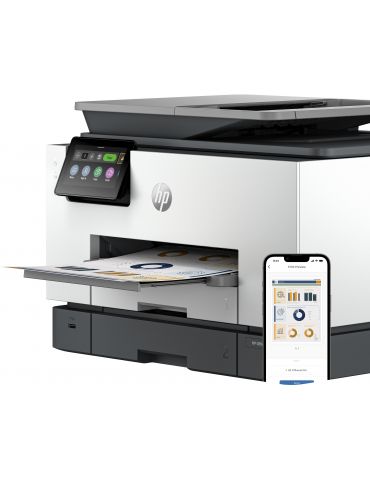 HP OfficeJet Pro Imprimantă 9130b All-in-One, Color, Imprimanta pentru Firme mici şi medii, Imprimare,copiere,scanare,fax,