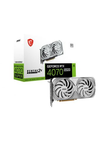 MSI GeForce RTX 4070 SUPER 12G VENTUS 2X WHITE OC NVIDIA 12 Giga Bites GDDR6X - Tik.ro