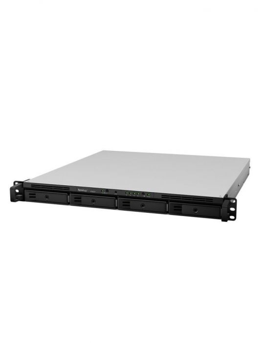 Nas synology rack hdd x 4 capacitate maxima 64 tb memorie ram 2 gb rj-45 (gigabit) x 4 porturi pci-e3.0x8 | usb 3.0 x 2 | esata 