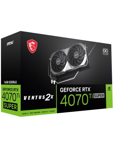 MSI VENTUS GeForce RTX 4070 Ti SUPER 16G 2X OC NVIDIA 16 Giga Bites GDDR6X