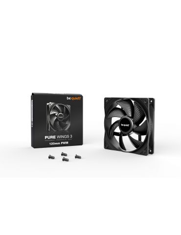 be quiet! Pure Wings 3 120mm PWM Carcasă calculator Distracţie 12 cm Negru 1 buc.