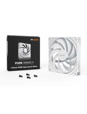 be quiet! Pure Wings 3 140mm PWM high-speed White Carcasă calculator Distracţie 14 cm Alb 1 buc.