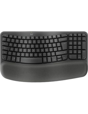 Logitech Wave Keys tastaturi RF Wireless + Bluetooth QWERTY US Internațional Grafit - Tik.ro